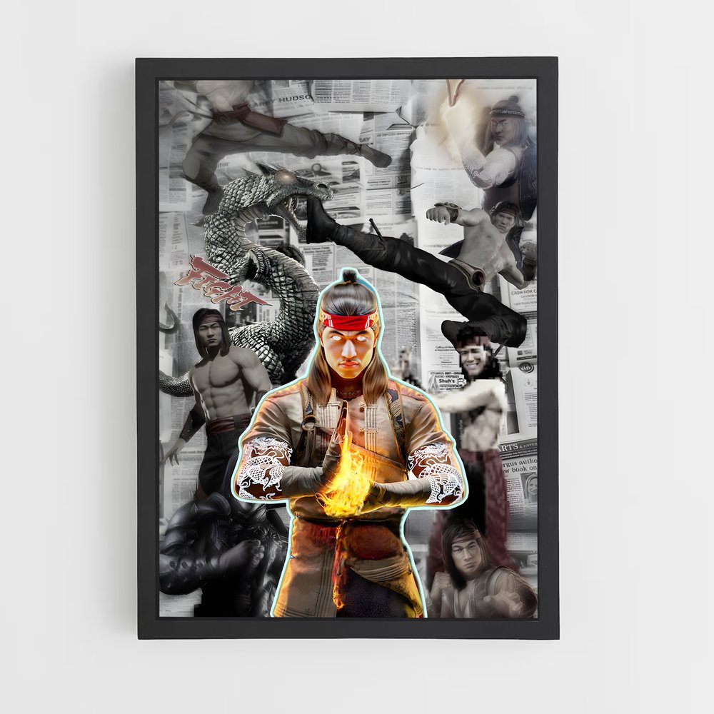 Poster Firestarter Liu Kang – affiche Mortal kombat (vue 2)
